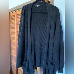 Organic cotton oversized cardigan